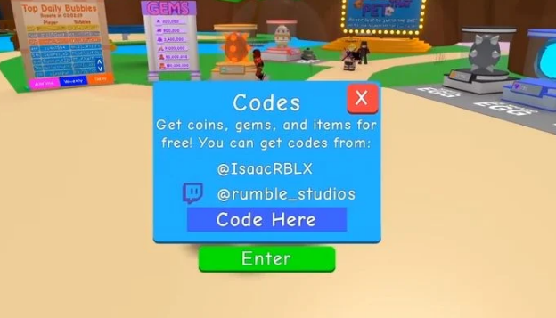 Bubble Gum Sim Codes For Coins
