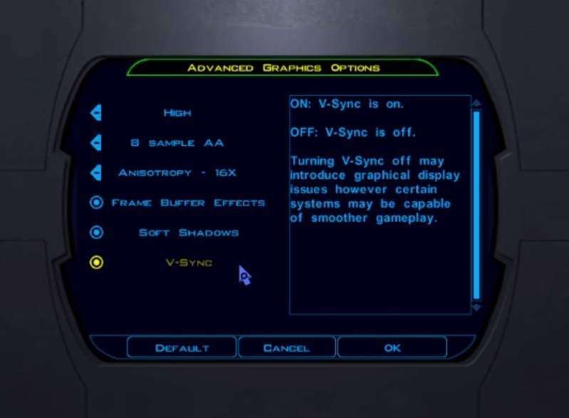 kotor 2 gameplay menu